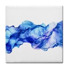 Blue Smoke Tile Coaster by goljakoff