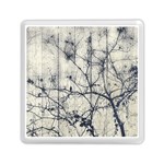 Black And White Botanical Motif Artwork 2 Memory Card Reader (Square) Front