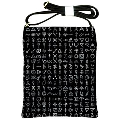 Alchemical Symbols - Collected Inverted Shoulder Sling Bag by WetdryvacsLair