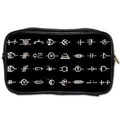 Electrical Symbols Callgraphy Short Run Inverted Toiletries Bag (one Side) by WetdryvacsLair