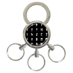 Elder Futhark Rune Set Collected Inverted 3-ring Key Chain by WetdryvacsLair