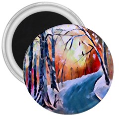 Paysage D hiver 3  Magnets by sfbijiart