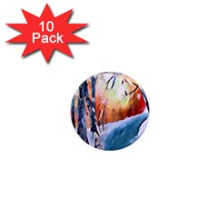 Paysage D hiver 1  Mini Magnet (10 Pack)  by sfbijiart