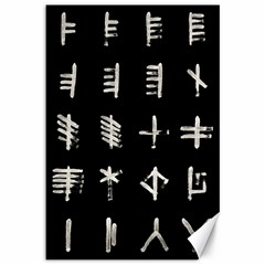 Ogham Rune Set Complete Inverted Canvas 12  X 18  by WetdryvacsLair