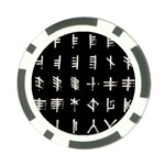 Ogham Rune Set Complete Inverted Poker Chip Card Guard Back