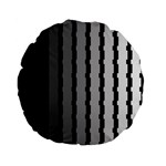 Nine Bar Monochrome Fade Squared Pulled Standard 15  Premium Flano Round Cushions Back