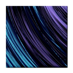 Blue And Purple Stripes Tile Coaster by Dazzleway