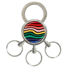 Nine 9 Bar Rainbow Sea Sickness 3-ring Key Chain by WetdryvacsLair