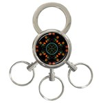 Mandala - 0006 - Floating Free 3-Ring Key Chain Front