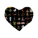 Glitch Glitchen Npc Animals And Characters Pattern Standard 16  Premium Heart Shape Cushions Front