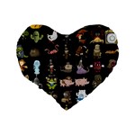 Glitch Glitchen Npc Animals And Characters Pattern Standard 16  Premium Heart Shape Cushions Back