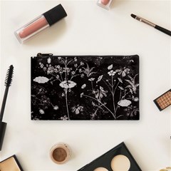 Dark Floral Artwork Cosmetic Bag (small) by dflcprintsclothing