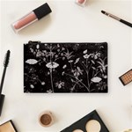 Dark Floral Artwork Cosmetic Bag (Small) Front