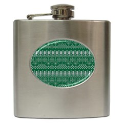 Christmas Knit Digital Hip Flask (6 Oz) by Mariart