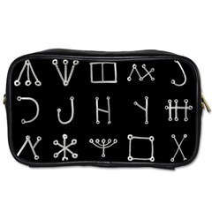 Heinrich Cornelius Agrippa Of Occult Philosophy 1651 Malachim Alphabet Collected Inverted Square Toiletries Bag (two Sides) by WetdryvacsLair