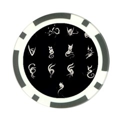 Katzen Cats Poker Chip Card Guard by WetdryvacsLair