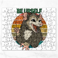 Possum - Be Urself Rectangular Jigsaw Puzzl by Valentinaart