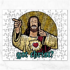 Buddy Christ Rectangular Jigsaw Puzzl by Valentinaart