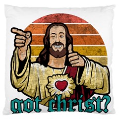 Got Christ? Large Cushion Case (two Sides) by Valentinaart