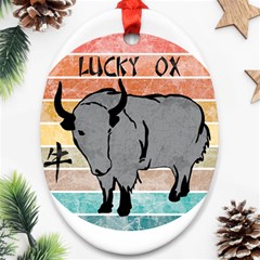 Chinese New Year ¨c Year Of The Ox Ornament (oval) by Valentinaart