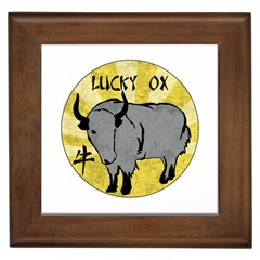 Chinese New Year ¨c Year Of The Ox Framed Tile by Valentinaart