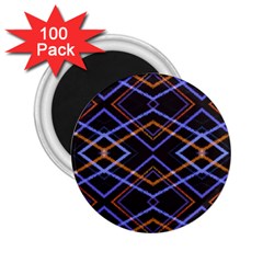 Intersecting Diamonds Motif Print Pattern 2 25  Magnets (100 Pack)  by dflcprintsclothing