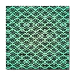 Pattern Texture Geometric Pattern Green Tile Coaster by Dutashop