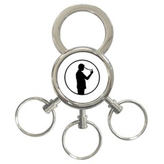 Mobile Phone Addiction Concept Drawing 3-ring Key Chain by dflcprintsclothing