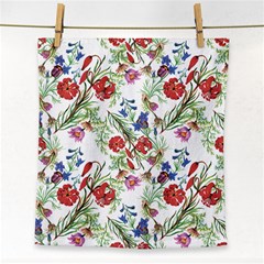 Summer Flowers Pattern Face Towel by goljakoff