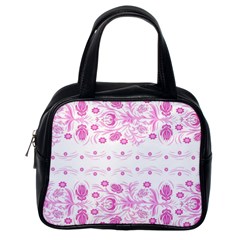 Pink Flowers Classic Handbag (one Side) by Eskimos