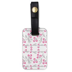 Pink Folk Flowers Luggage Tag (one Side) by Eskimos