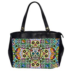 Sugar Skulls Pattern Oversize Office Handbag (2 Sides) by ExtraAwesomeSauce