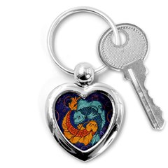 Koi Fish Key Chain (heart) by ExtraAwesomeSauce