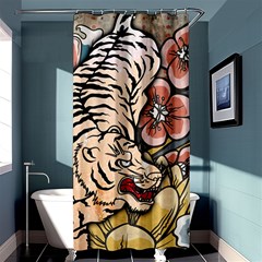 White Tiger Shower Curtain 36  X 72  (stall)  by ExtraAwesomeSauce