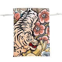 White Tiger  Lightweight Drawstring Pouch (xl) by ExtraAwesomeSauce