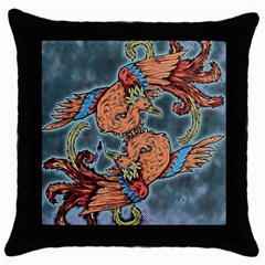 Chinese Phoenix Throw Pillow Case (black) by ExtraAwesomeSauce