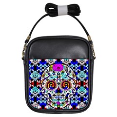 Sugar Skull Pattern 2 Girls Sling Bag by ExtraAwesomeSauce