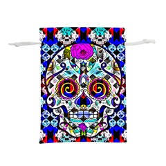 Sugar Skull Pattern 2 Lightweight Drawstring Pouch (s) by ExtraAwesomeSauce