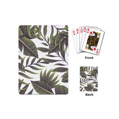 Green Leaves Playing Cards Single Design (mini) by goljakoff