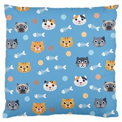 Cute Cat Pattern Standard Flano Cushion Case (two Sides) by ExtraAwesomeSauce