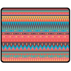 Native American Pattern Double Sided Fleece Blanket (medium)  by ExtraAwesomeSauce