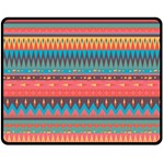 Native American Pattern Double Sided Fleece Blanket (Medium)  58.8 x47.4  Blanket Front