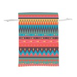 Native American Pattern Lightweight Drawstring Pouch (M) Front