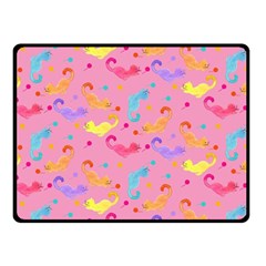 Watercolor Cats Pattern Fleece Blanket (small) by ExtraAwesomeSauce