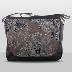 Linear Textured Botanical Motif Design Messenger Bag by dflcprintsclothing