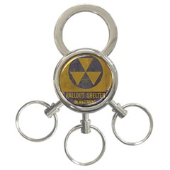 Fallout Shelter In Basement Radiation Sign 3-ring Key Chain by WetdryvacsLair