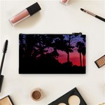 Sunset Landscape High Contrast Photo Cosmetic Bag (Small) Back