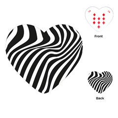 Wave Line Curve Playing Cards Single Design (heart) by Dutashop