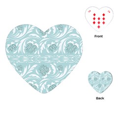 Blue Ornament Playing Cards Single Design (heart) by Eskimos