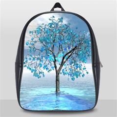 Crystal Blue Tree School Bag (large) by icarusismartdesigns